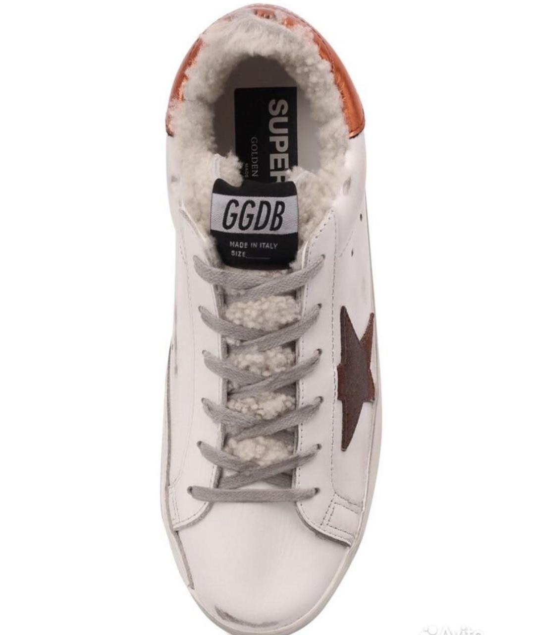 GOLDEN GOOSE DELUXE BRAND Белые кожаные кеды, фото 2