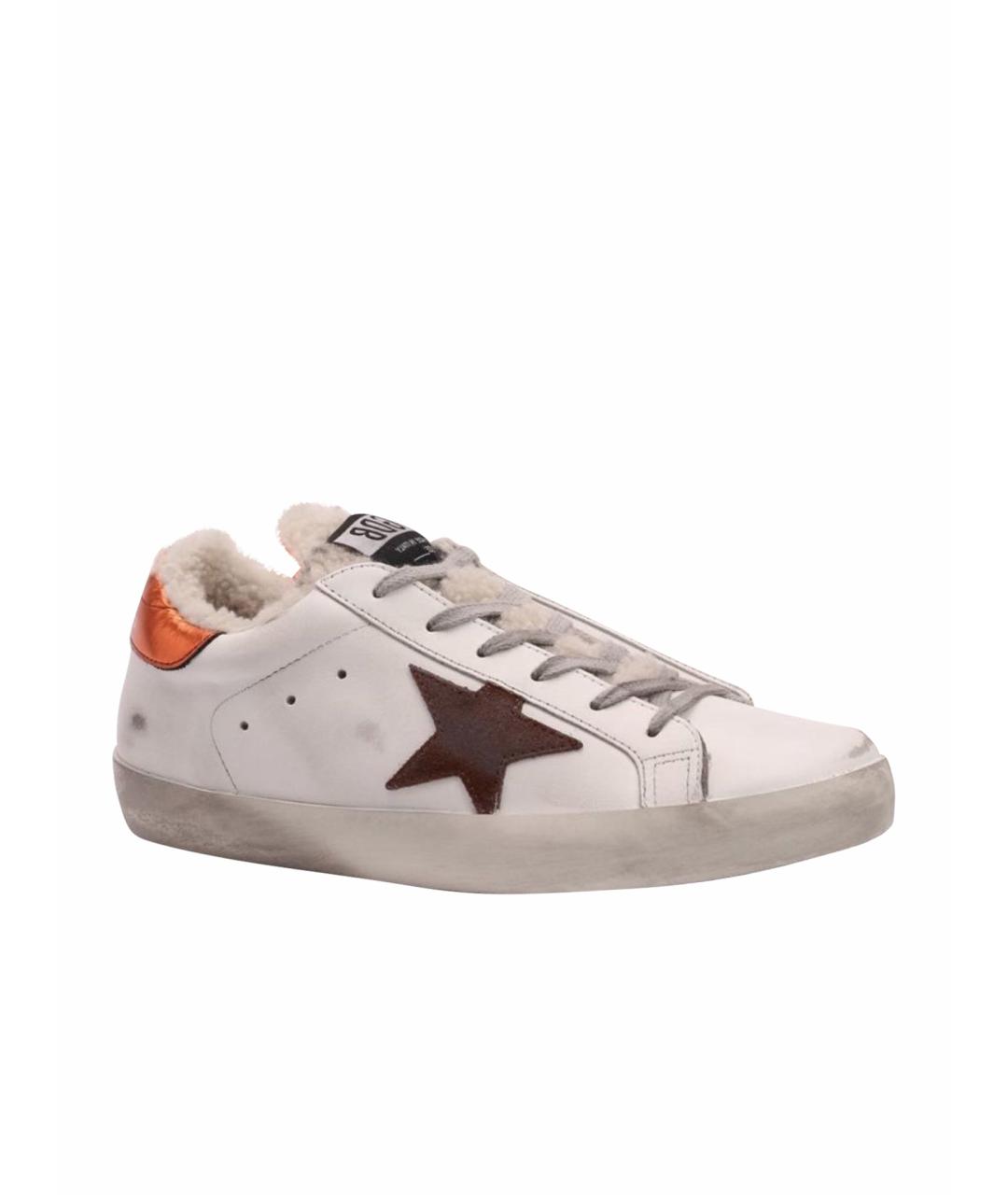 GOLDEN GOOSE DELUXE BRAND Белые кожаные кеды, фото 1