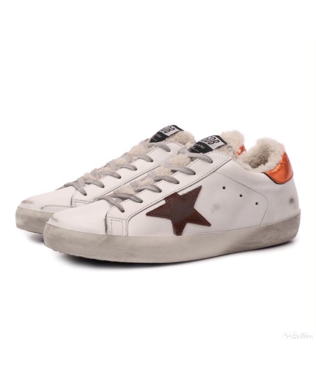 GOLDEN GOOSE DELUXE BRAND Белые кожаные кеды, фото 4