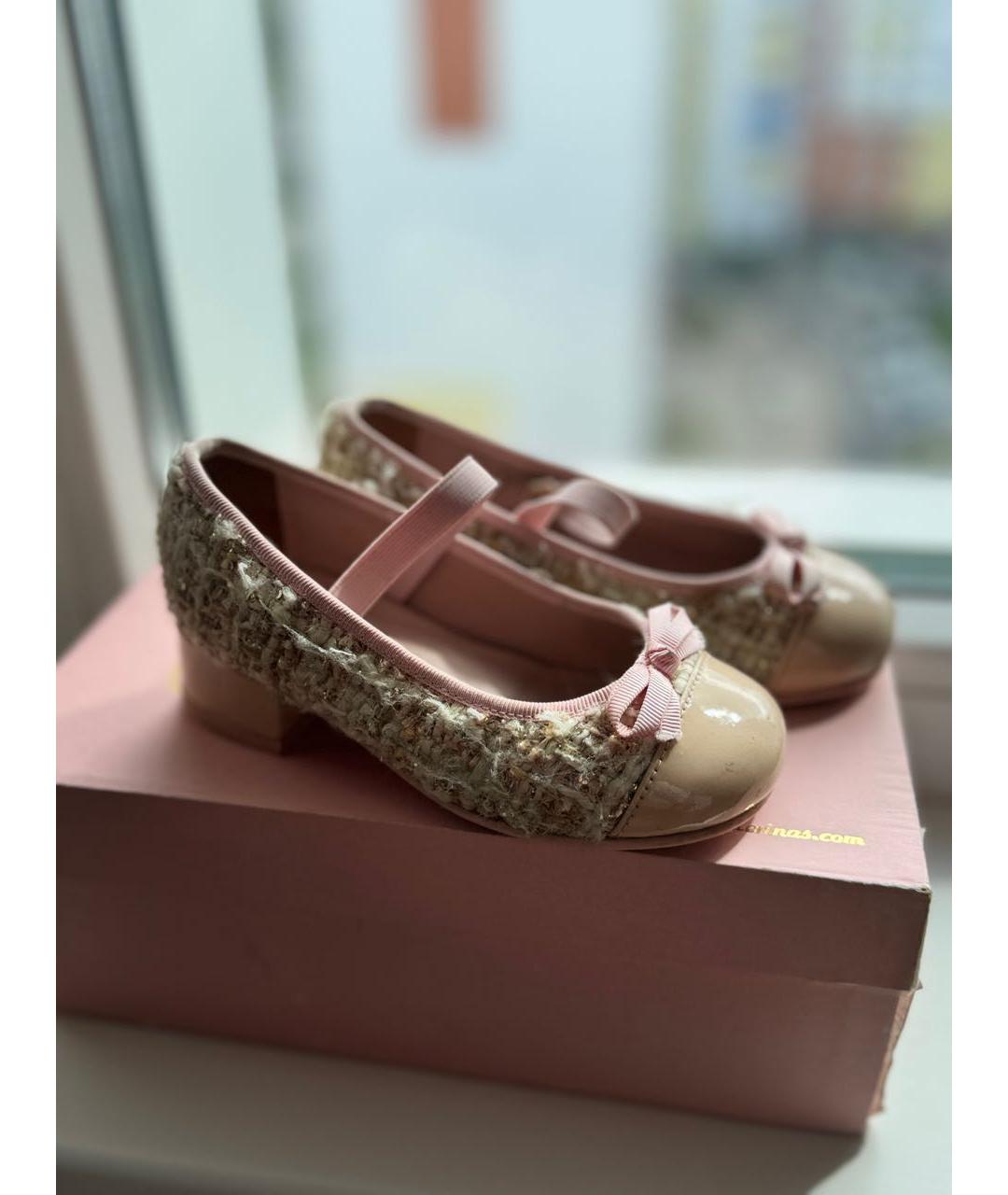 PRETTY BALLERINAS Розовые текстильные балетки и туфли, фото 9