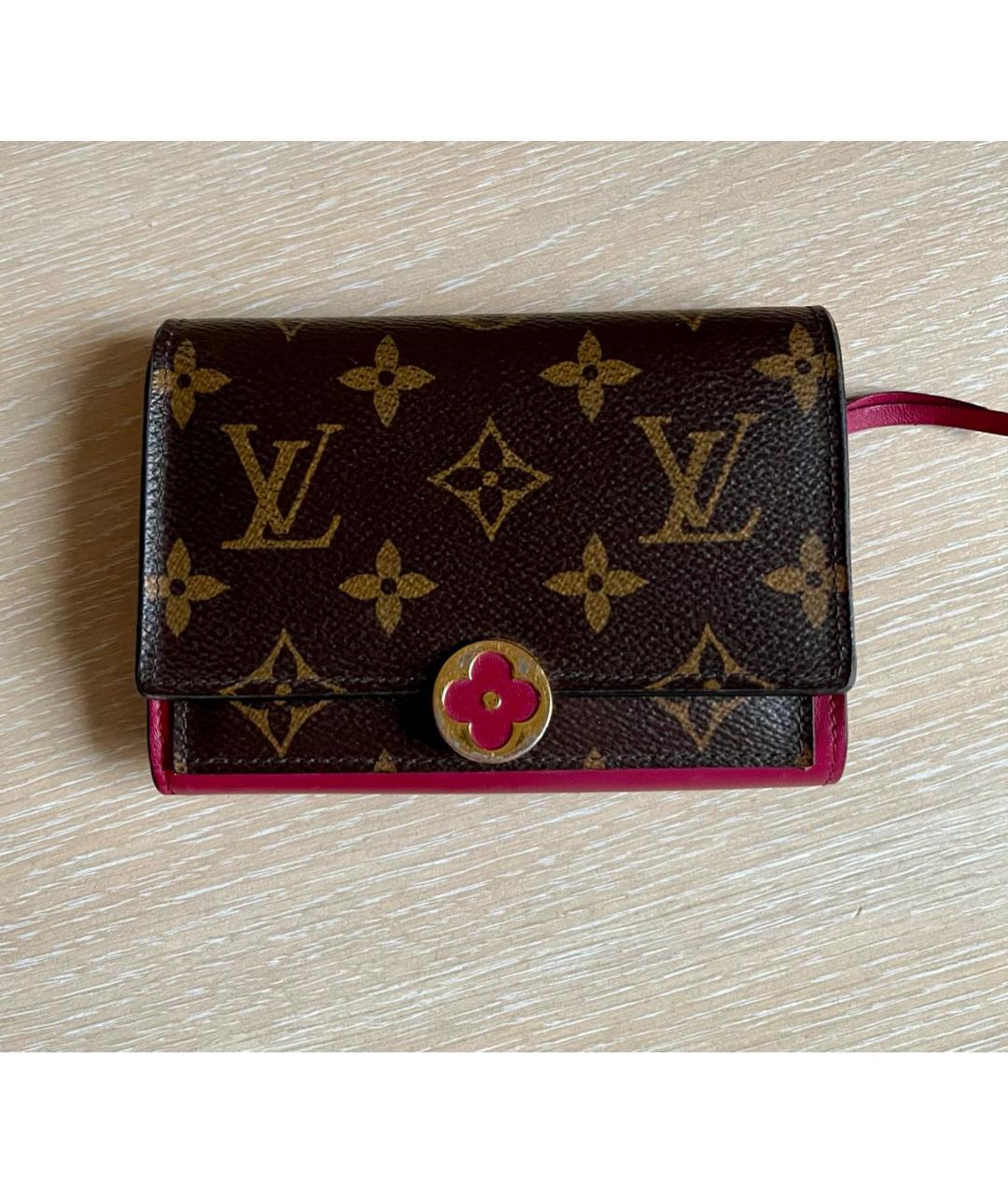 LOUIS VUITTON Коричневый кошелек, фото 9