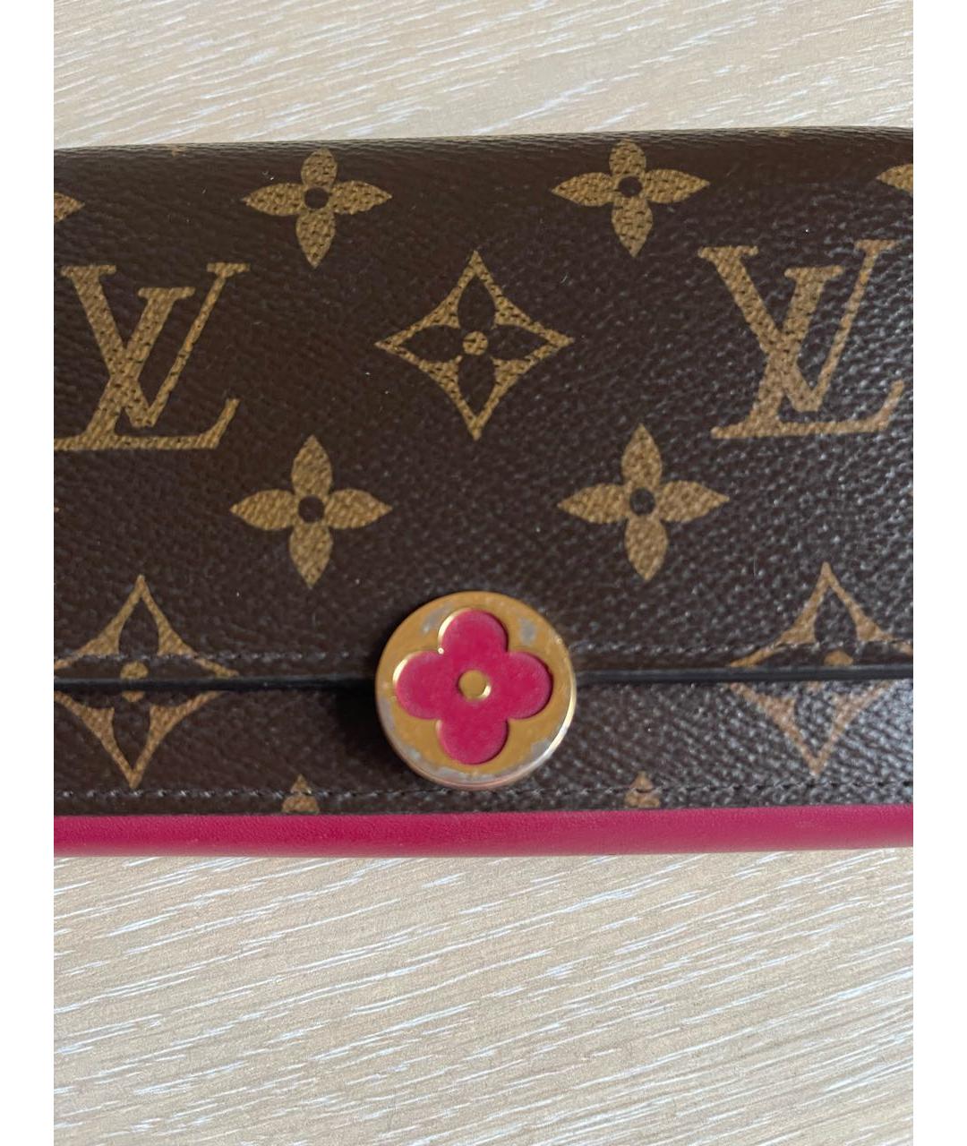 LOUIS VUITTON Коричневый кошелек, фото 8