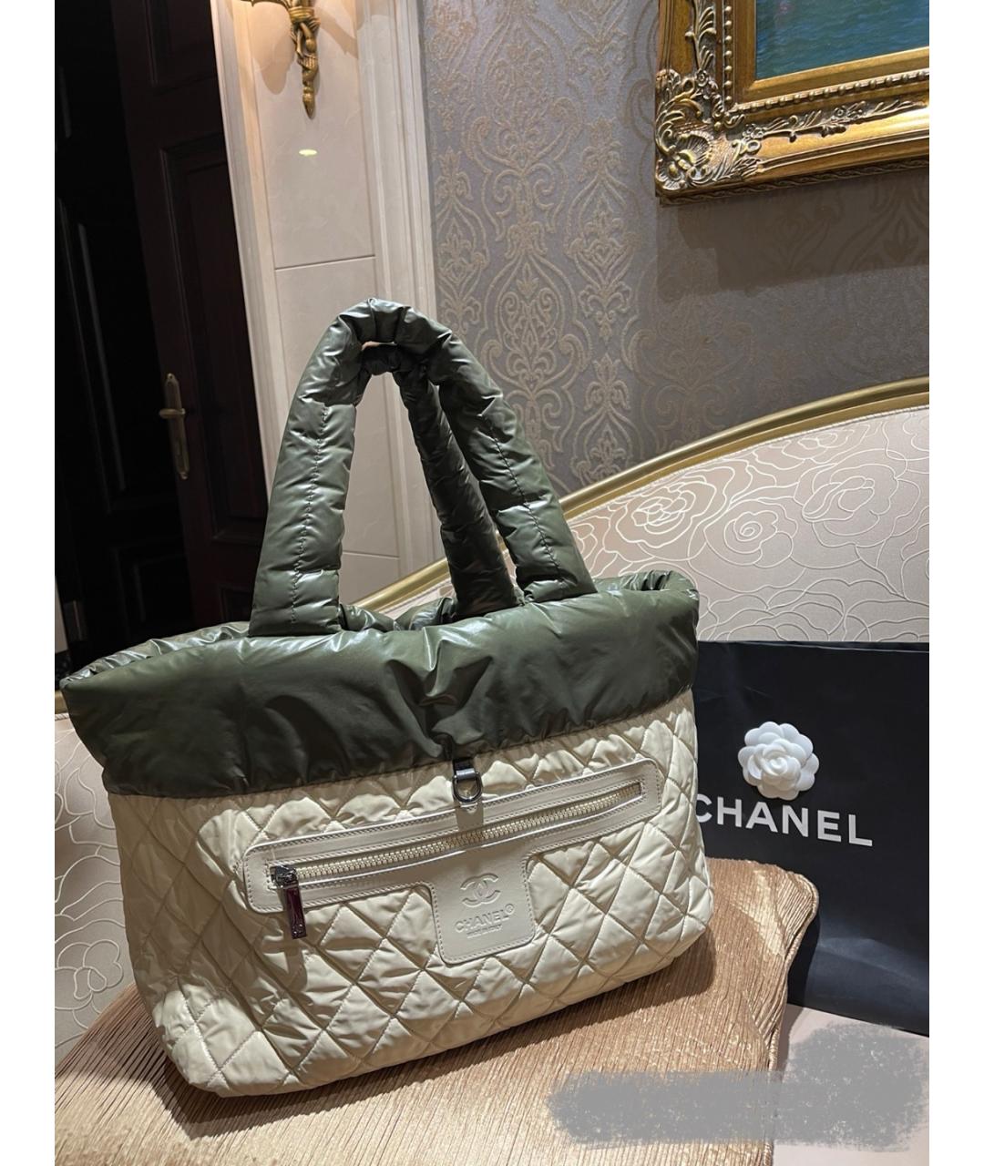 CHANEL Хаки сумка тоут, фото 2