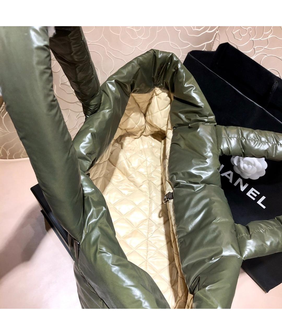 CHANEL Хаки сумка тоут, фото 7