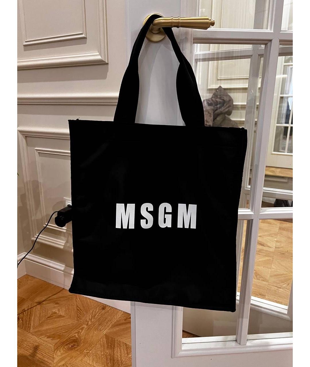 MSGM Черная сумка тоут, фото 3