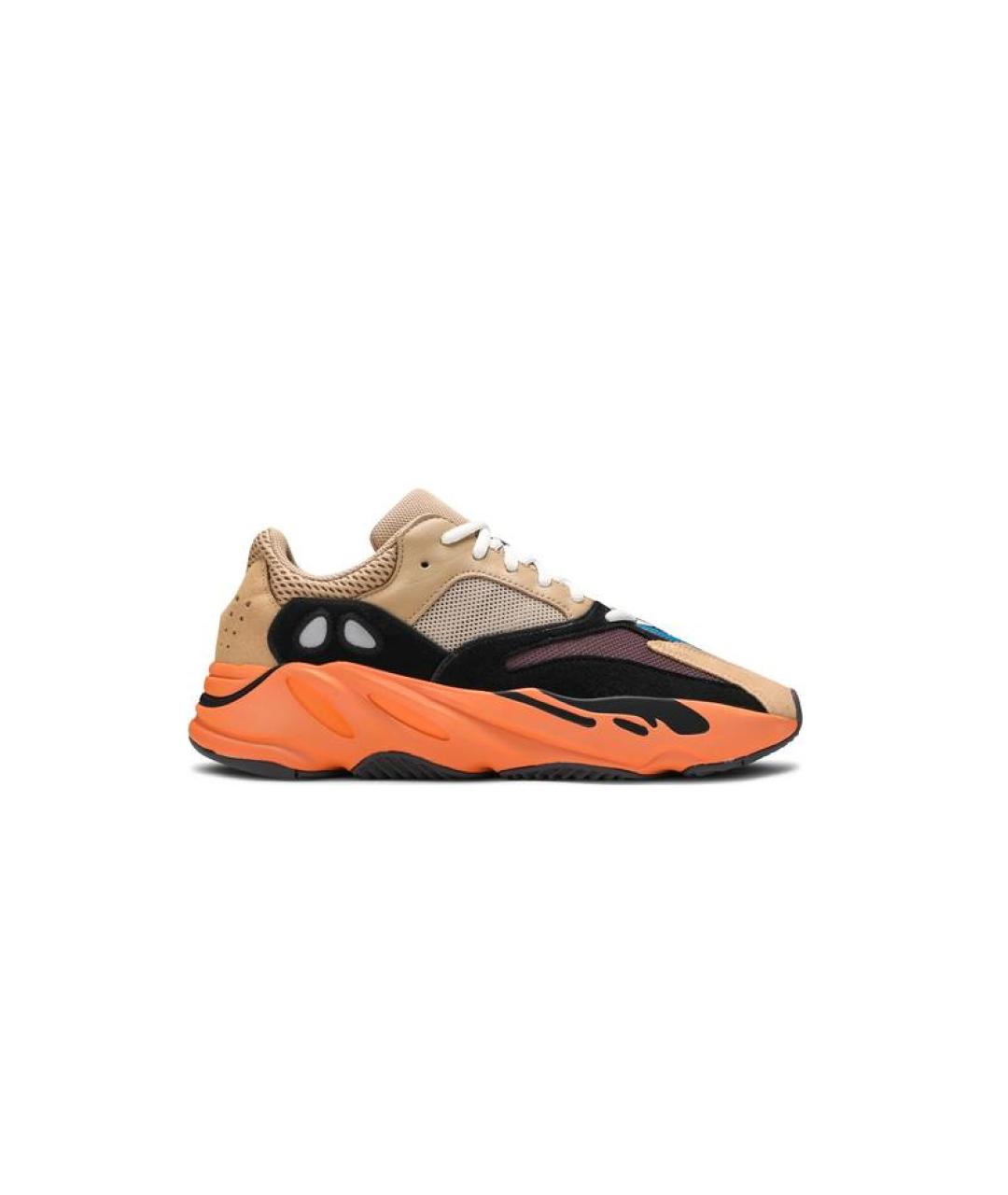 ADIDAS YEEZY Бежевые кожаные низкие кроссовки / кеды, фото 6