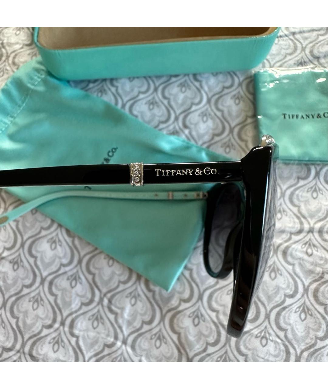 TIFFANY&CO Бирюзовые пластиковые солнцезащитные очки, фото 3