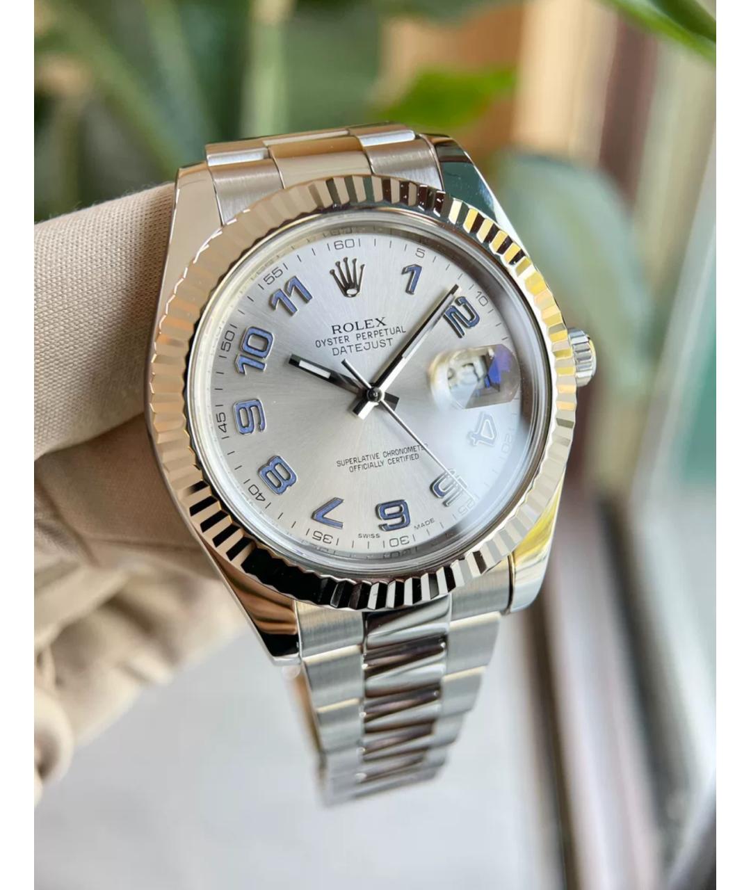 ROLEX Белые часы из белого золота, фото 9