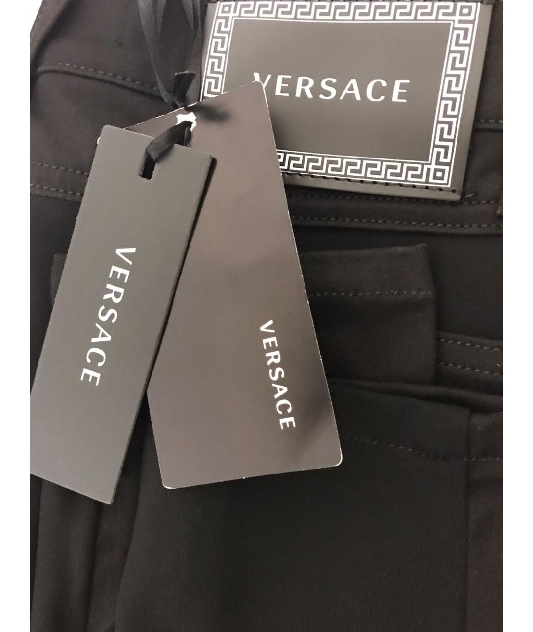 VERSACE Черные джинсы слим, фото 6