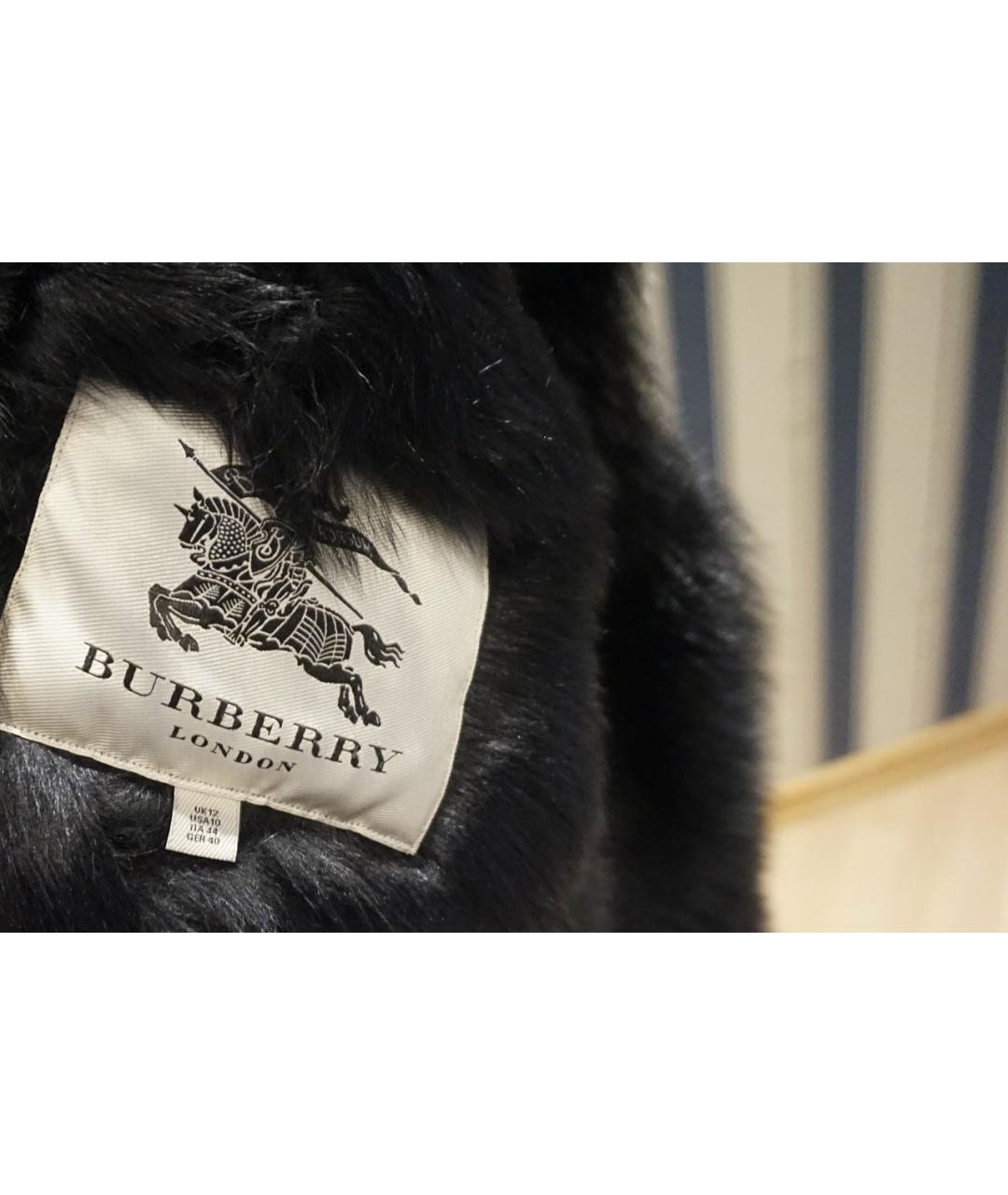 BURBERRY Черная замшевая дубленка, фото 3