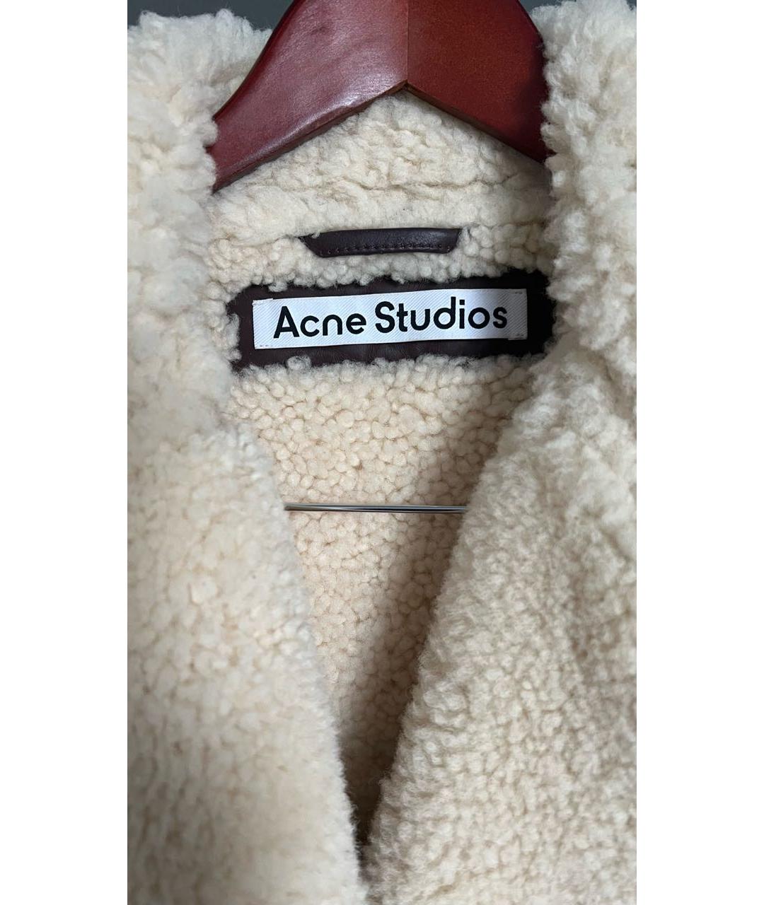 ACNE STUDIOS Бордовая кожаная дубленка, фото 3