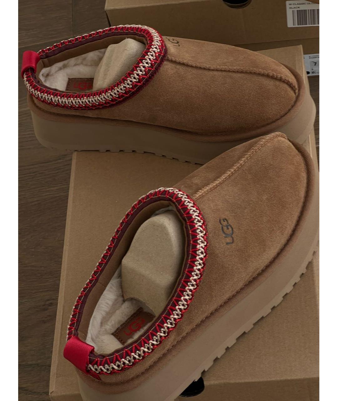 UGG AUSTRALIA Коричневые замшевые ботинки, фото 5