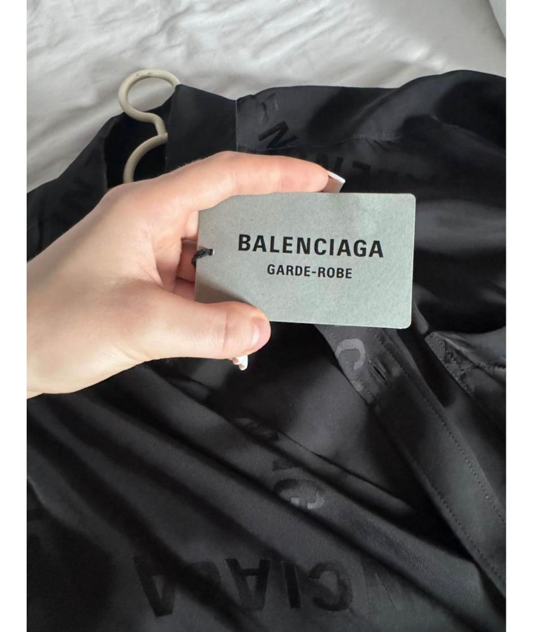 BALENCIAGA Черная вискозная рубашка, фото 5