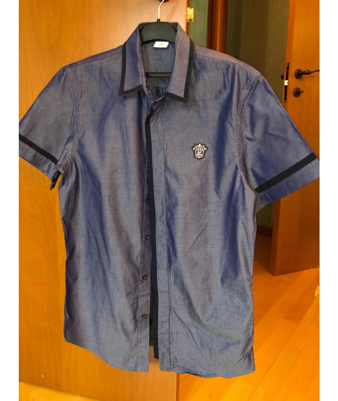GIANFRANCO FERRE Синяя хлопко-шелковая кэжуал рубашка, фото 4