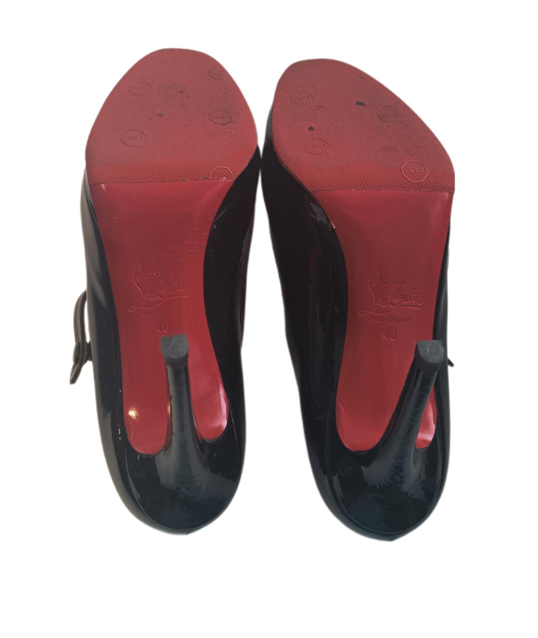 CHRISTIAN LOUBOUTIN Черные туфли из лакированной кожи, фото 5