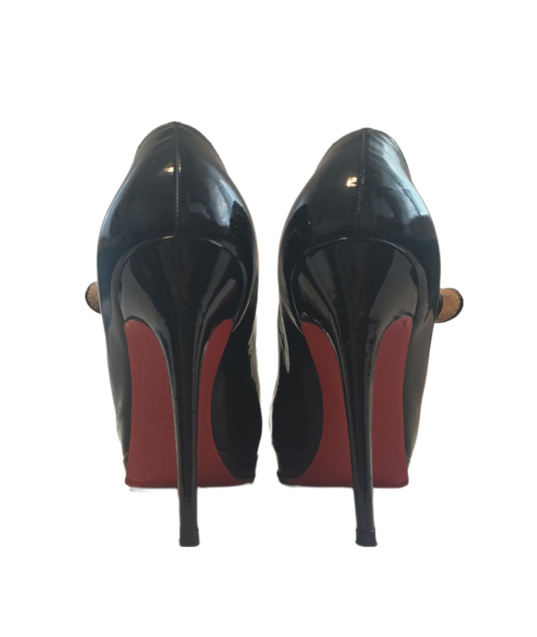CHRISTIAN LOUBOUTIN Черные туфли из лакированной кожи, фото 4
