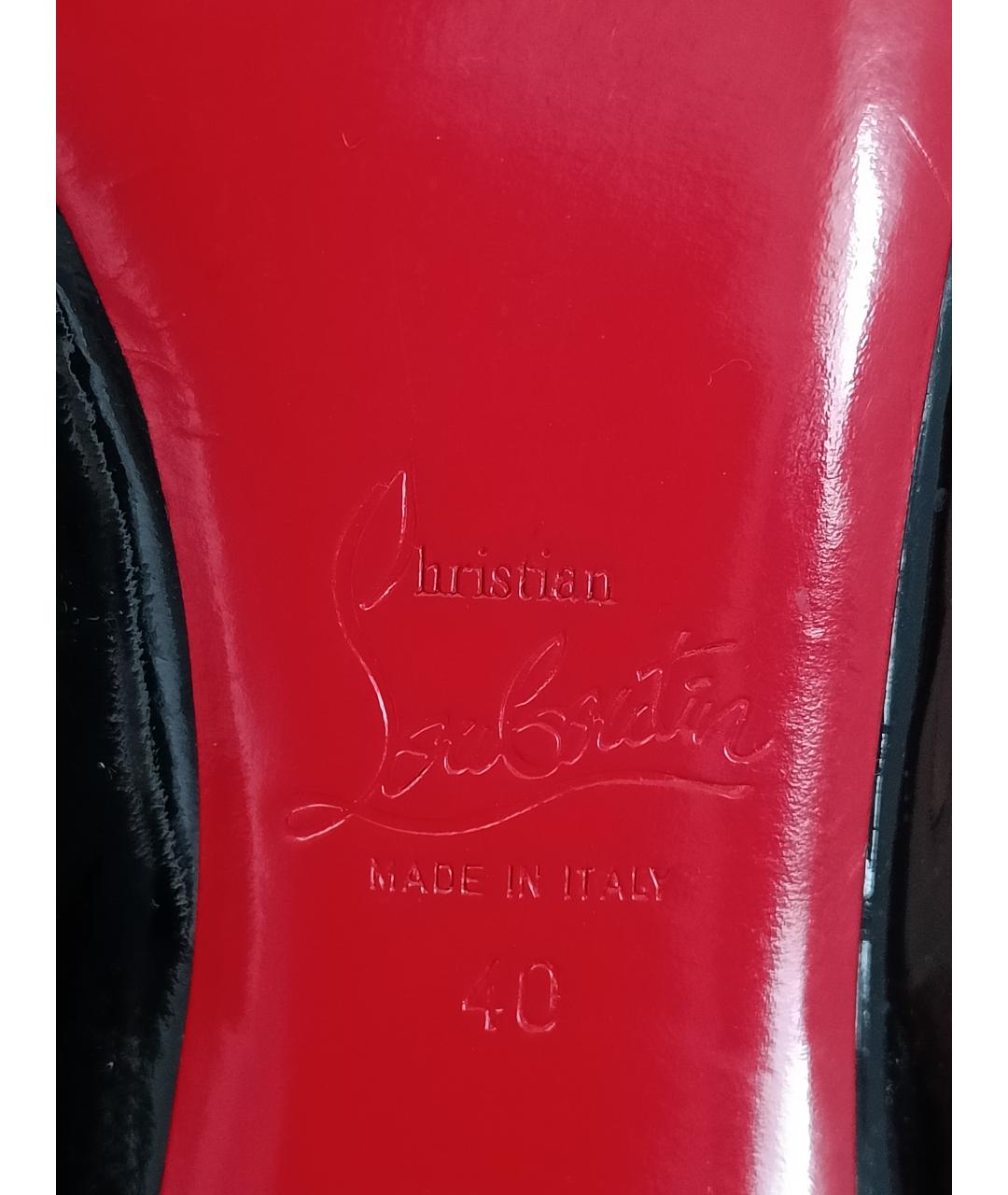 CHRISTIAN LOUBOUTIN Черные туфли из лакированной кожи, фото 6