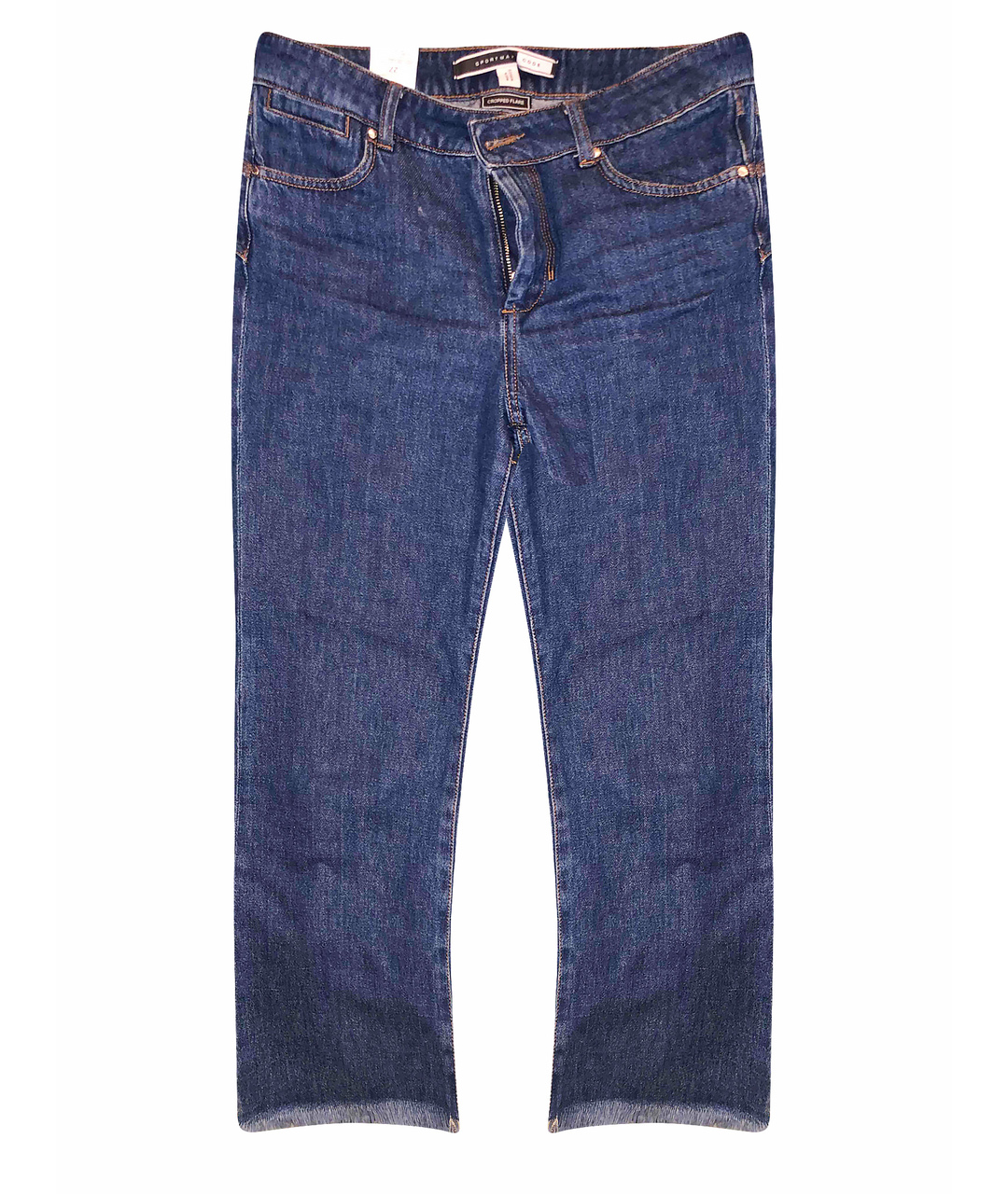 SPORTMAX Синие хлопковые джинсы клеш, фото 1