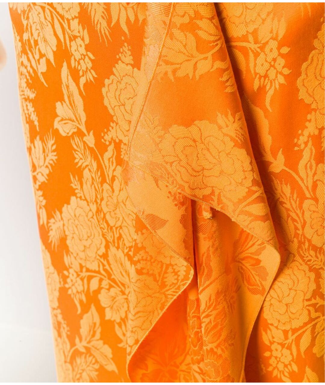 THE ATTICO Оранжевая атласная юбка миди, фото 3