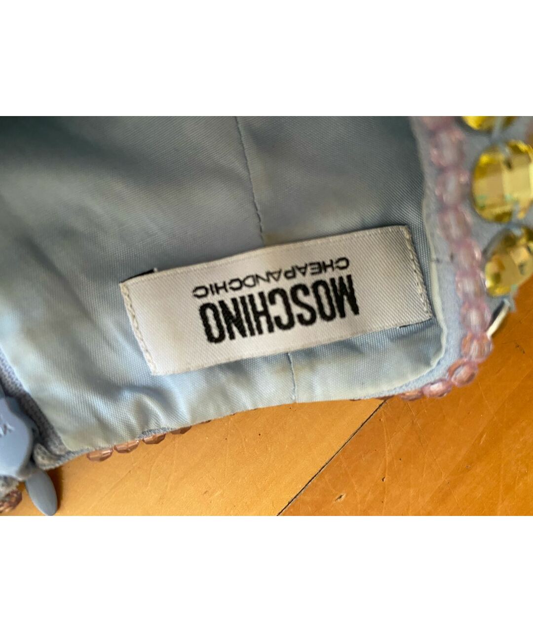 MOSCHINO Голубая полиэстеровая майка, фото 5