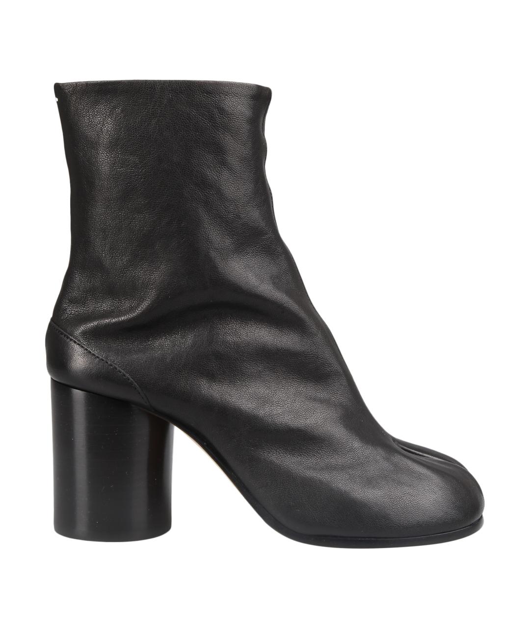 MAISON MARGIELA Черные кожаные ботильоны, фото 1