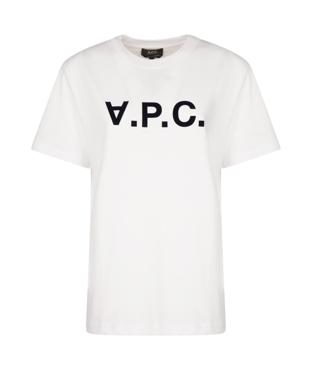 A.P.C. Белая хлопковая футболка, фото 1