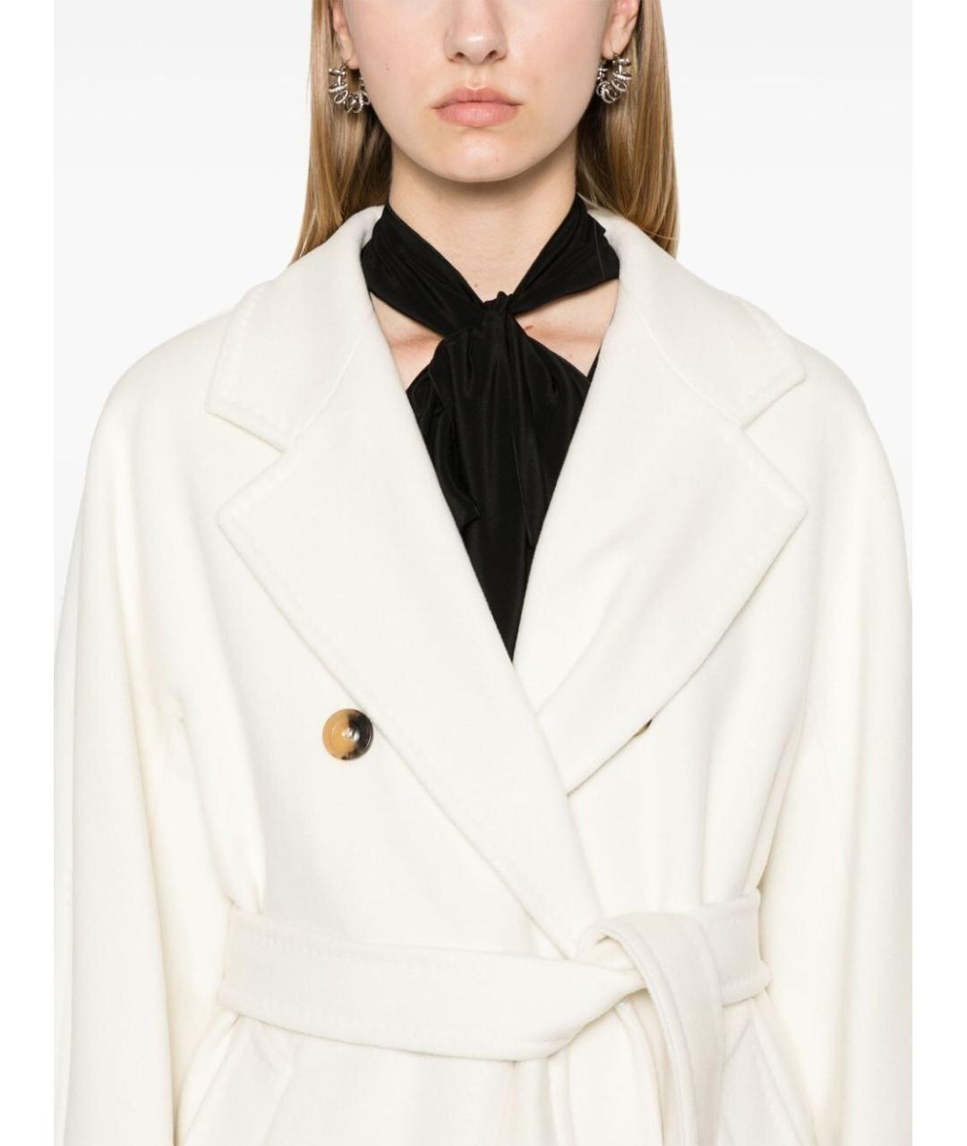 MAX MARA Белое шерстяное пальто, фото 2