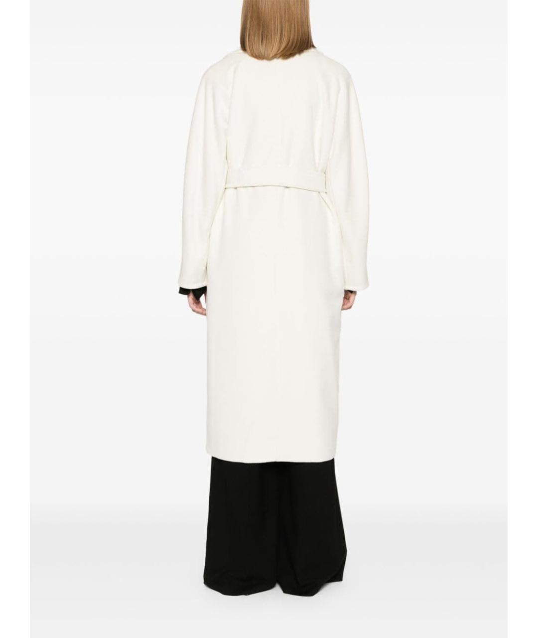 MAX MARA Белое шерстяное пальто, фото 3