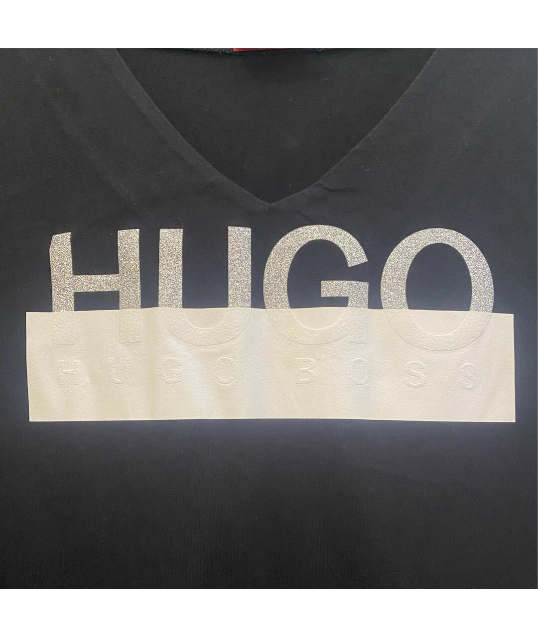 HUGO BOSS Черная хлопковая футболка, фото 4