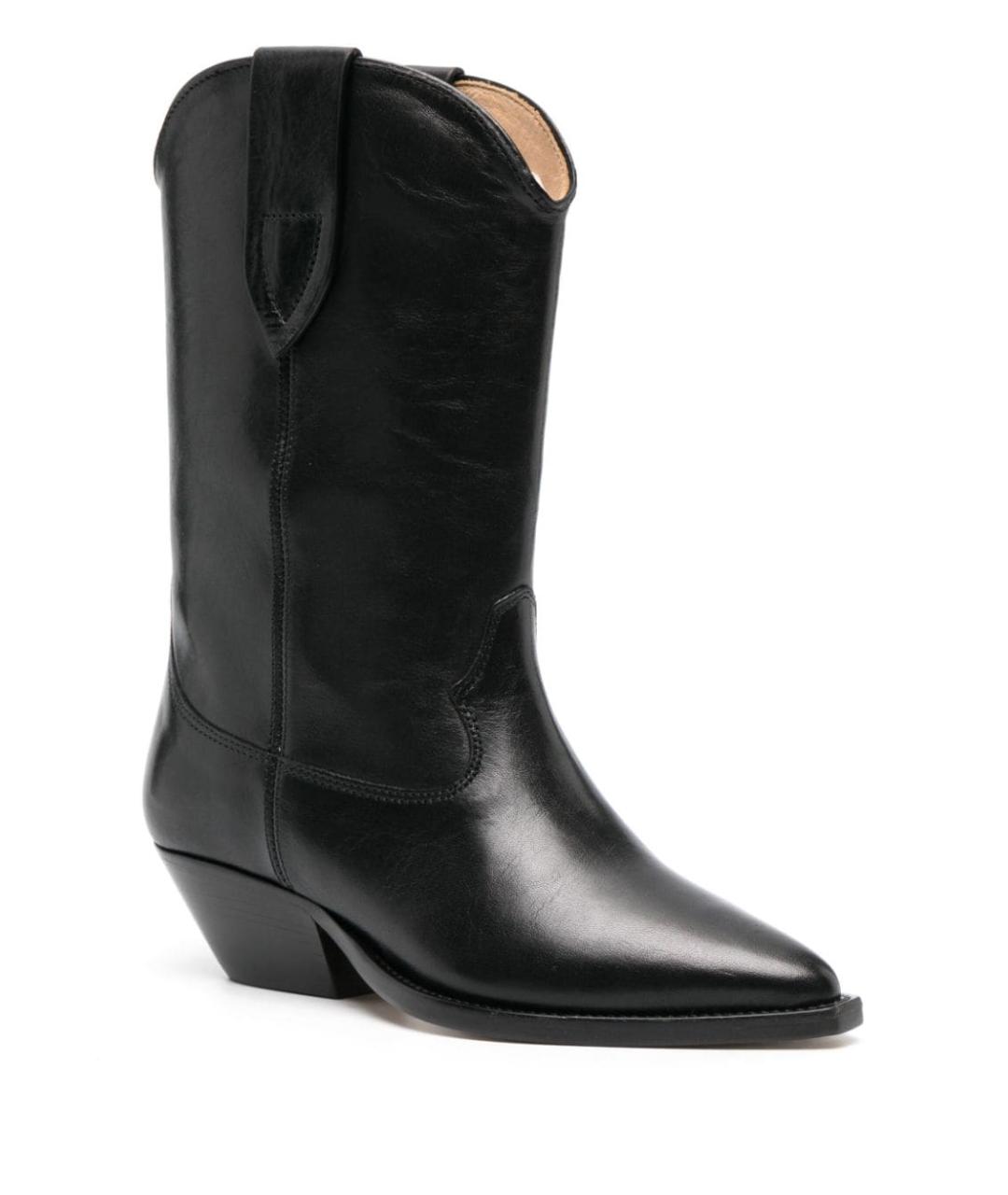 ISABEL MARANT Черные кожаные полусапоги, фото 2