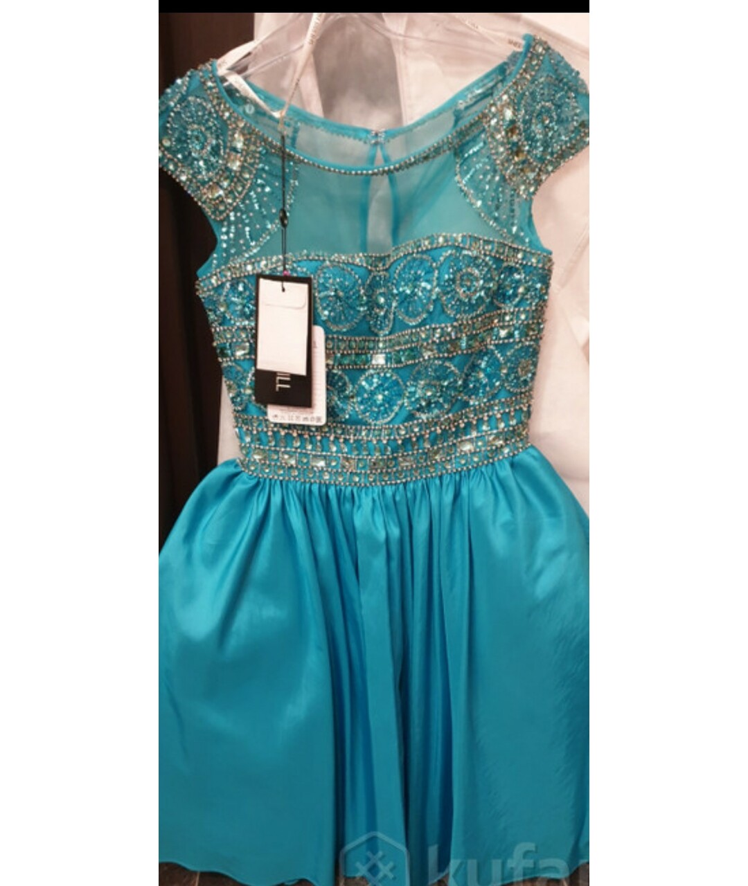 SHERRI HILL Зеленые полиэстеровое коктейльное платье, фото 2