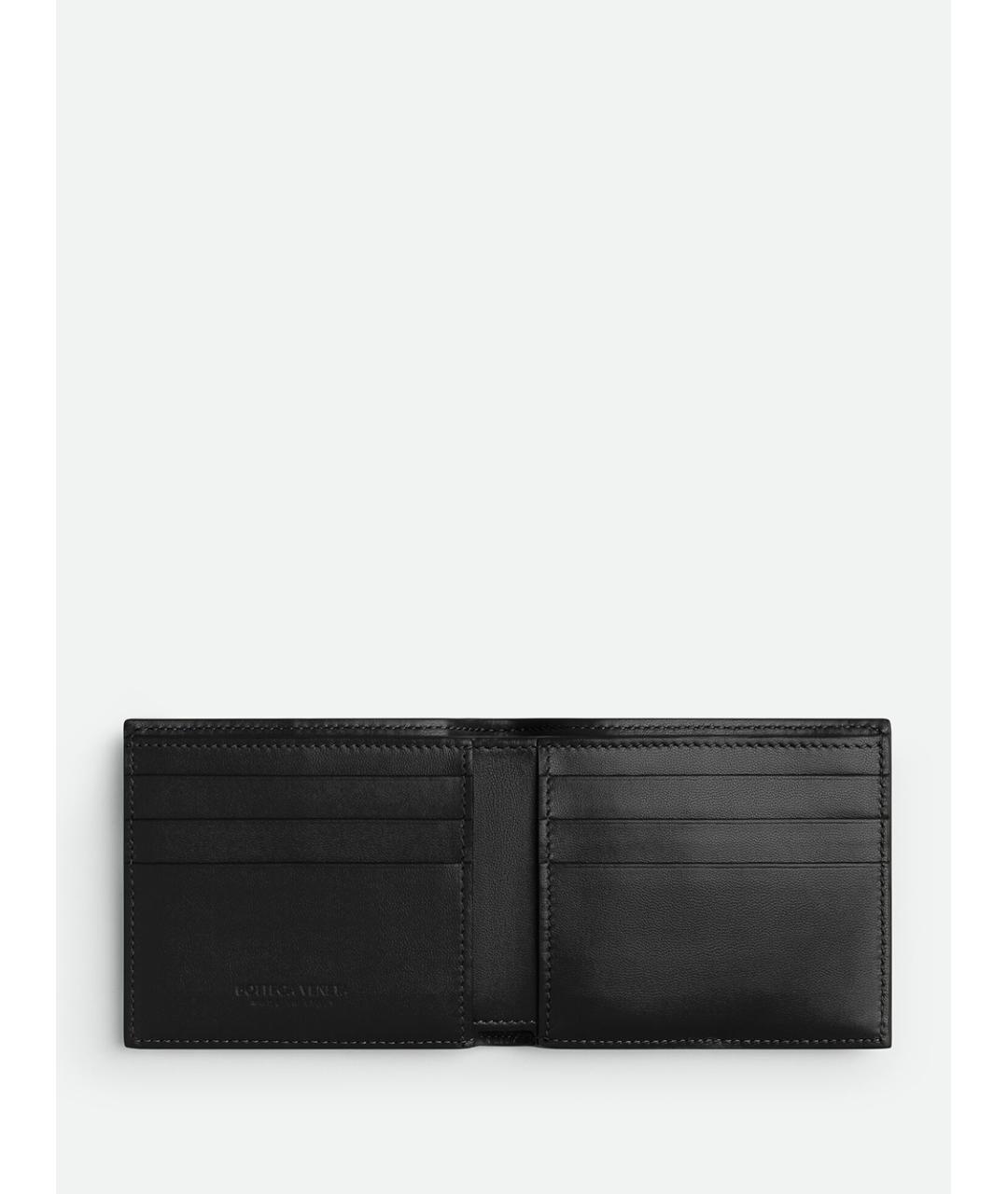 BOTTEGA VENETA Черный кожаный кошелек, фото 2