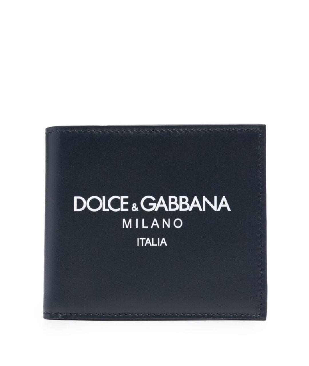 DOLCE&GABBANA Синий кожаный кошелек, фото 1