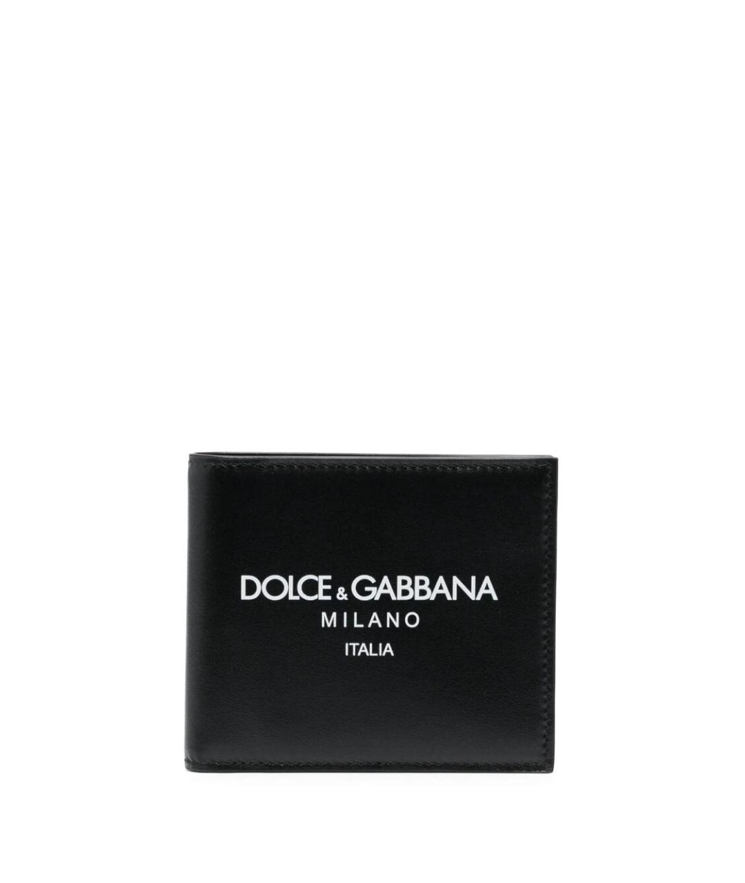 DOLCE&GABBANA Черный кожаный кошелек, фото 4