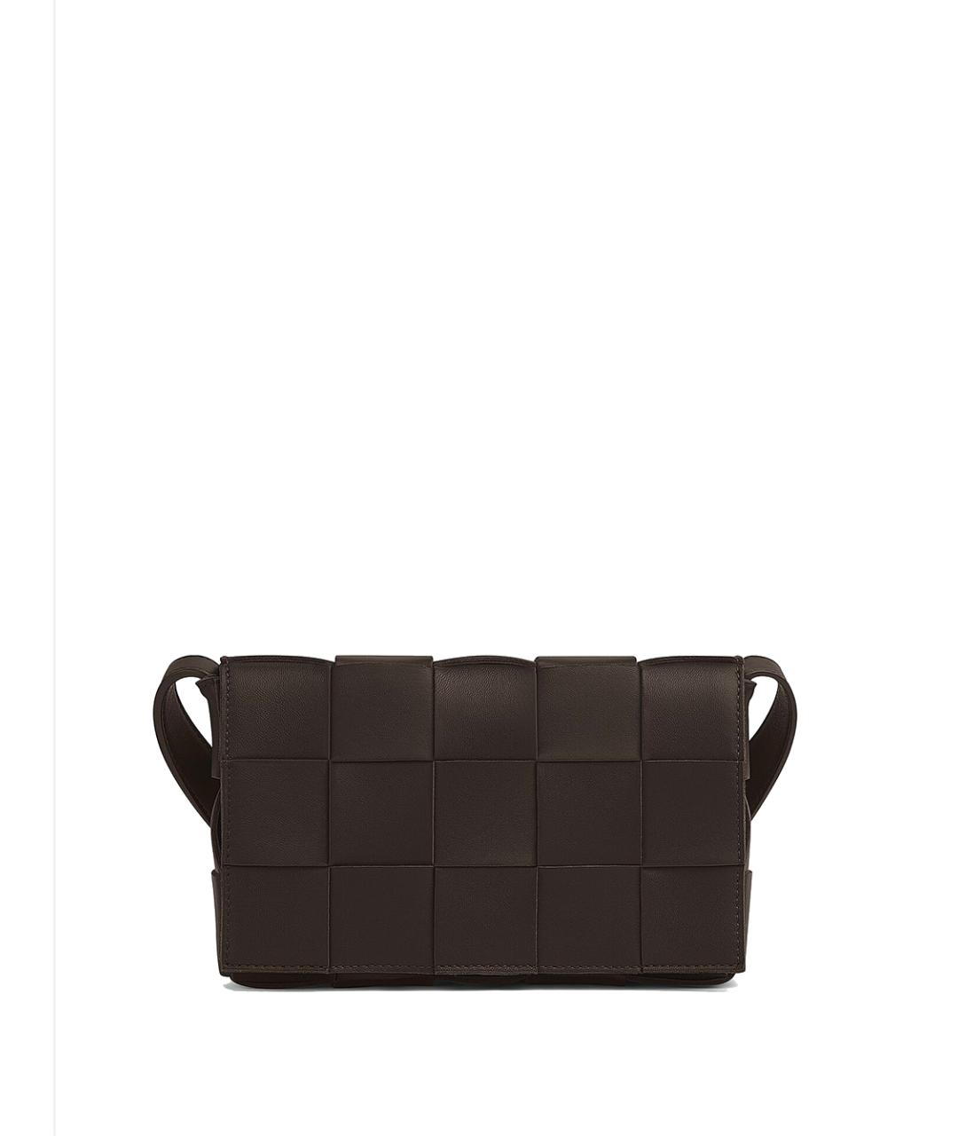 BOTTEGA VENETA Коричневая кожаная сумка через плечо, фото 6