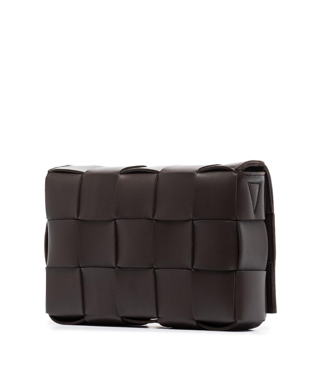 BOTTEGA VENETA Коричневая кожаная сумка через плечо, фото 3