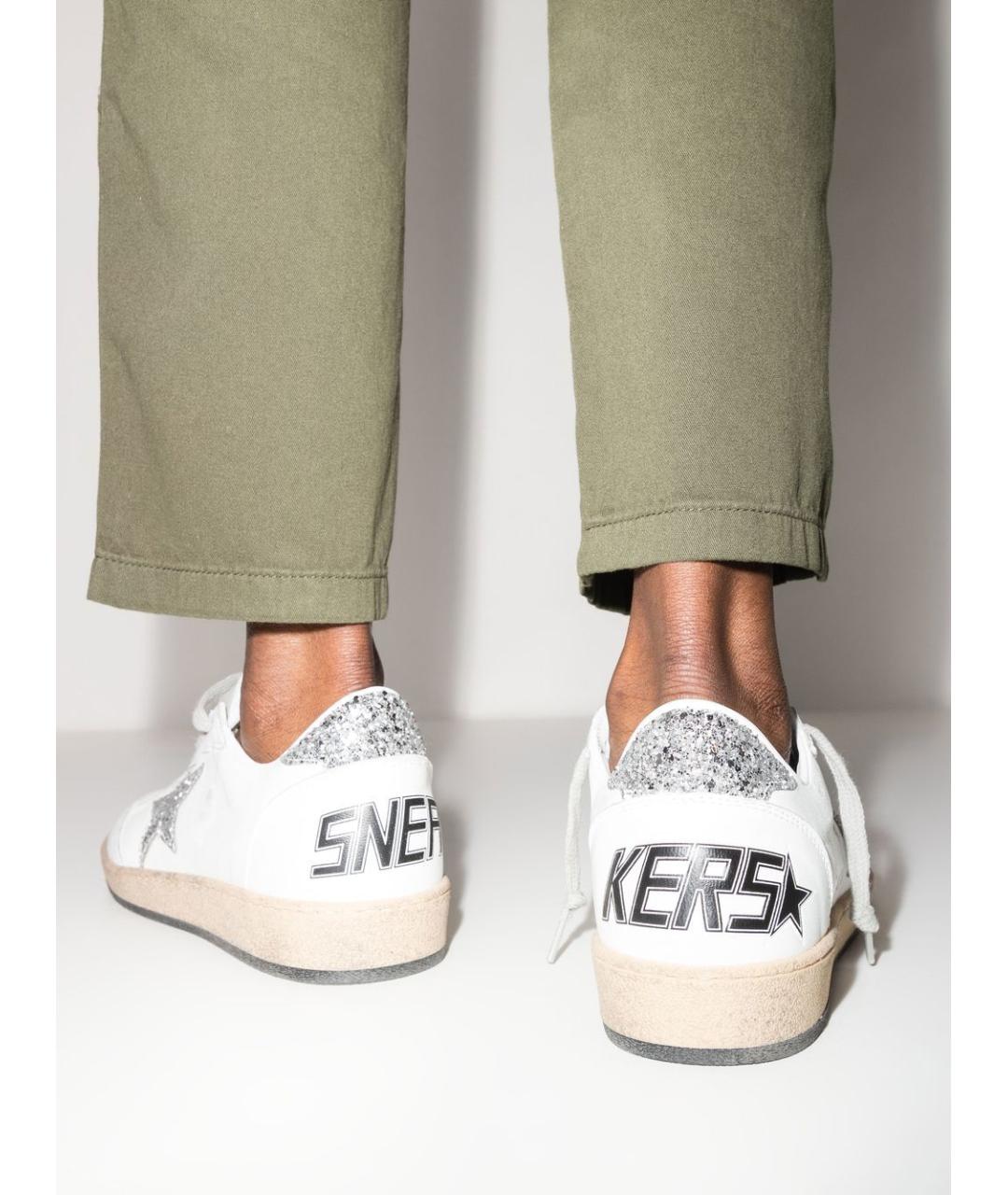 GOLDEN GOOSE DELUXE BRAND Белые кожаные кроссовки, фото 4