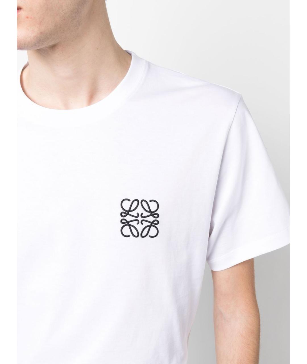 LOEWE Белая хлопковая футболка, фото 5