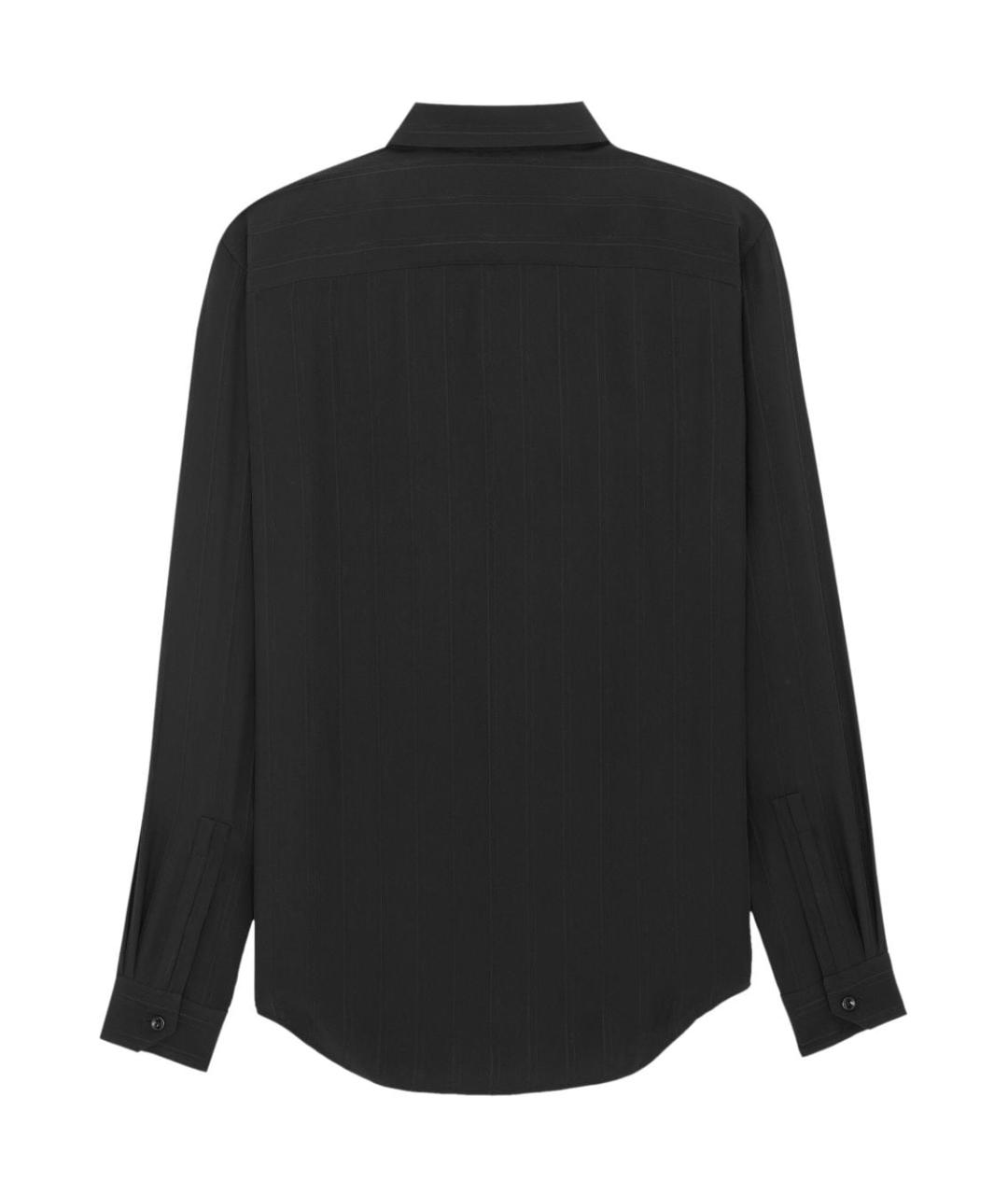 SAINT LAURENT Черная шелковая рубашка, фото 2