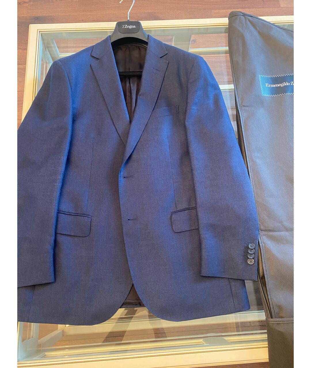 ZZEGNA Синий льняной пиджак, фото 5