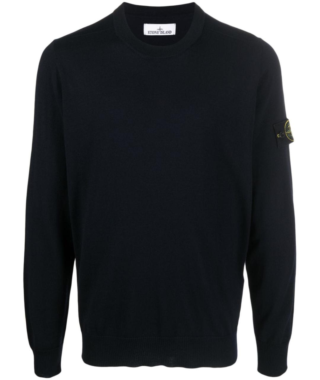 STONE ISLAND Синий шерстяной джемпер / свитер, фото 1