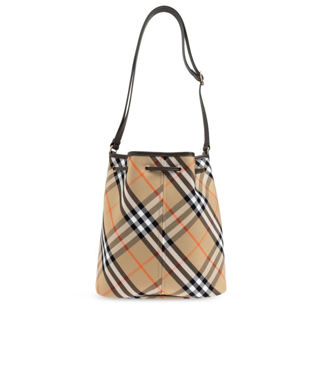BURBERRY Бежевая хлопковая сумка через плечо, фото 3