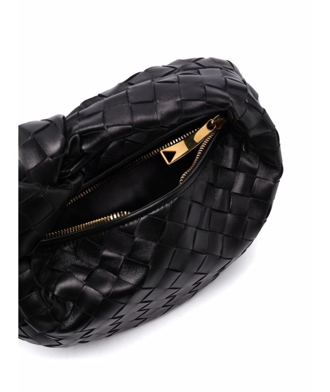 BOTTEGA VENETA Черная кожаная сумка с короткими ручками, фото 3