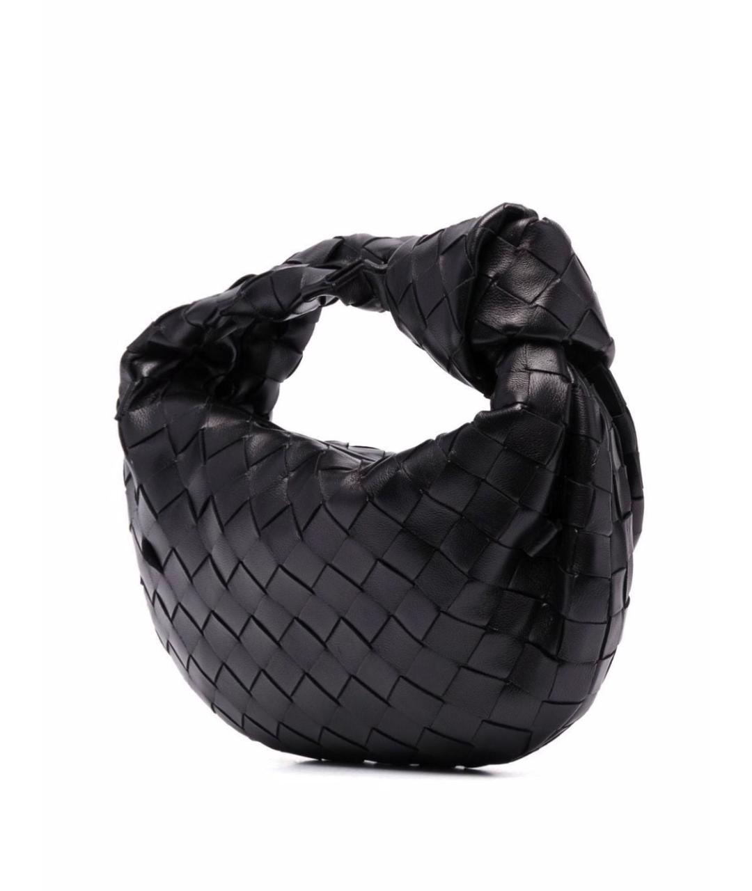 BOTTEGA VENETA Черная кожаная сумка с короткими ручками, фото 2