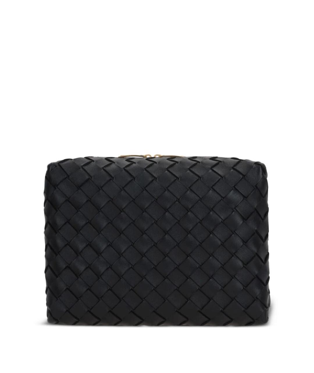 BOTTEGA VENETA Черная кожаная сумка через плечо, фото 1
