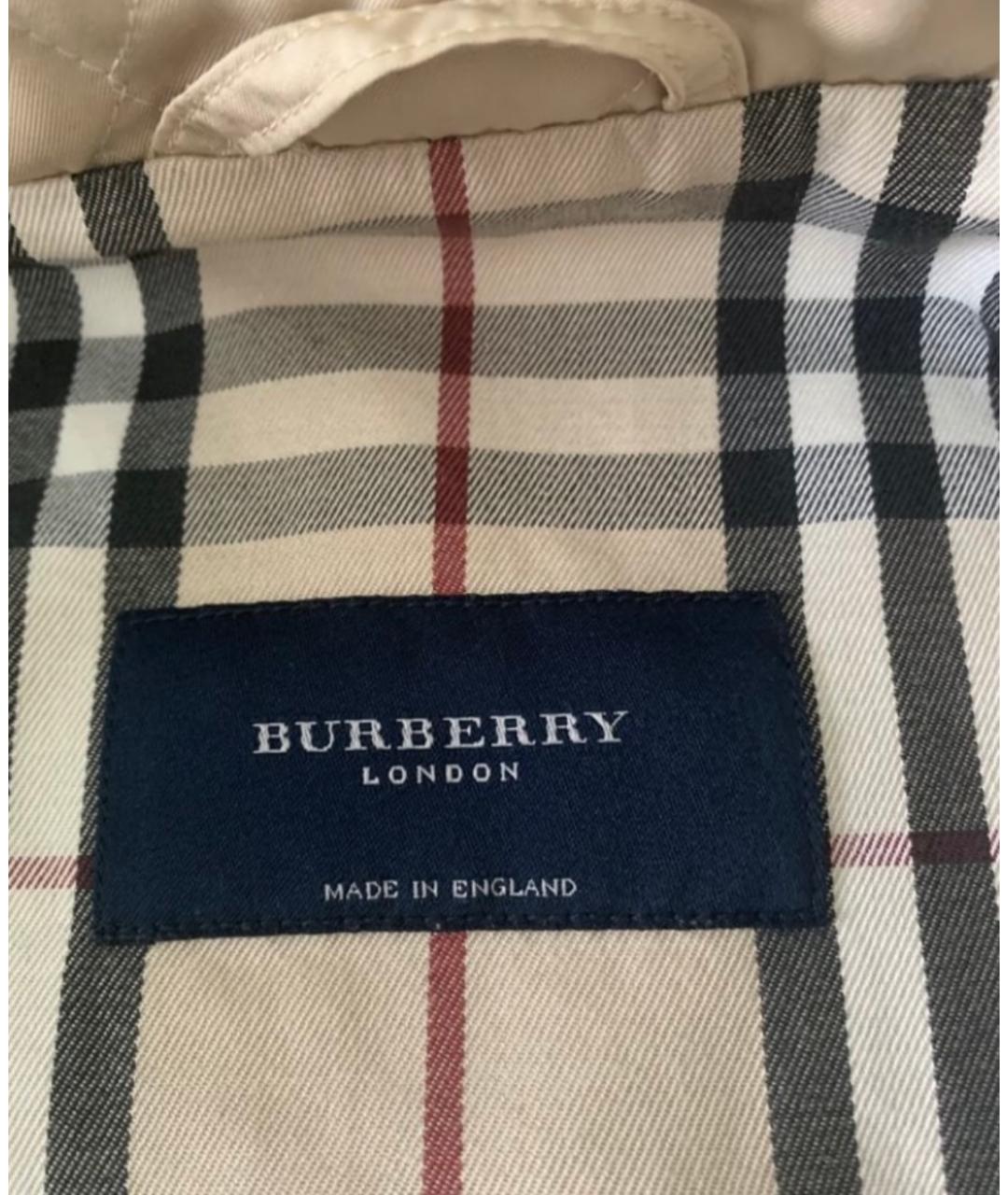 BURBERRY Бежевая хлопковая куртка, фото 4