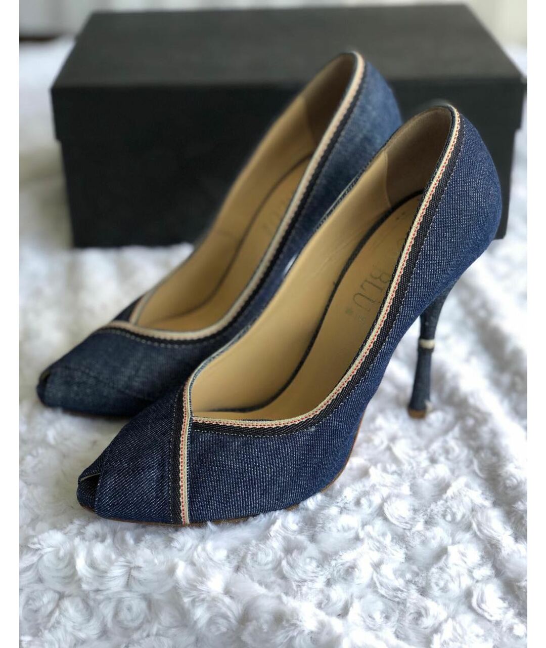 LORIBLU Синие текстильные туфли, фото 9