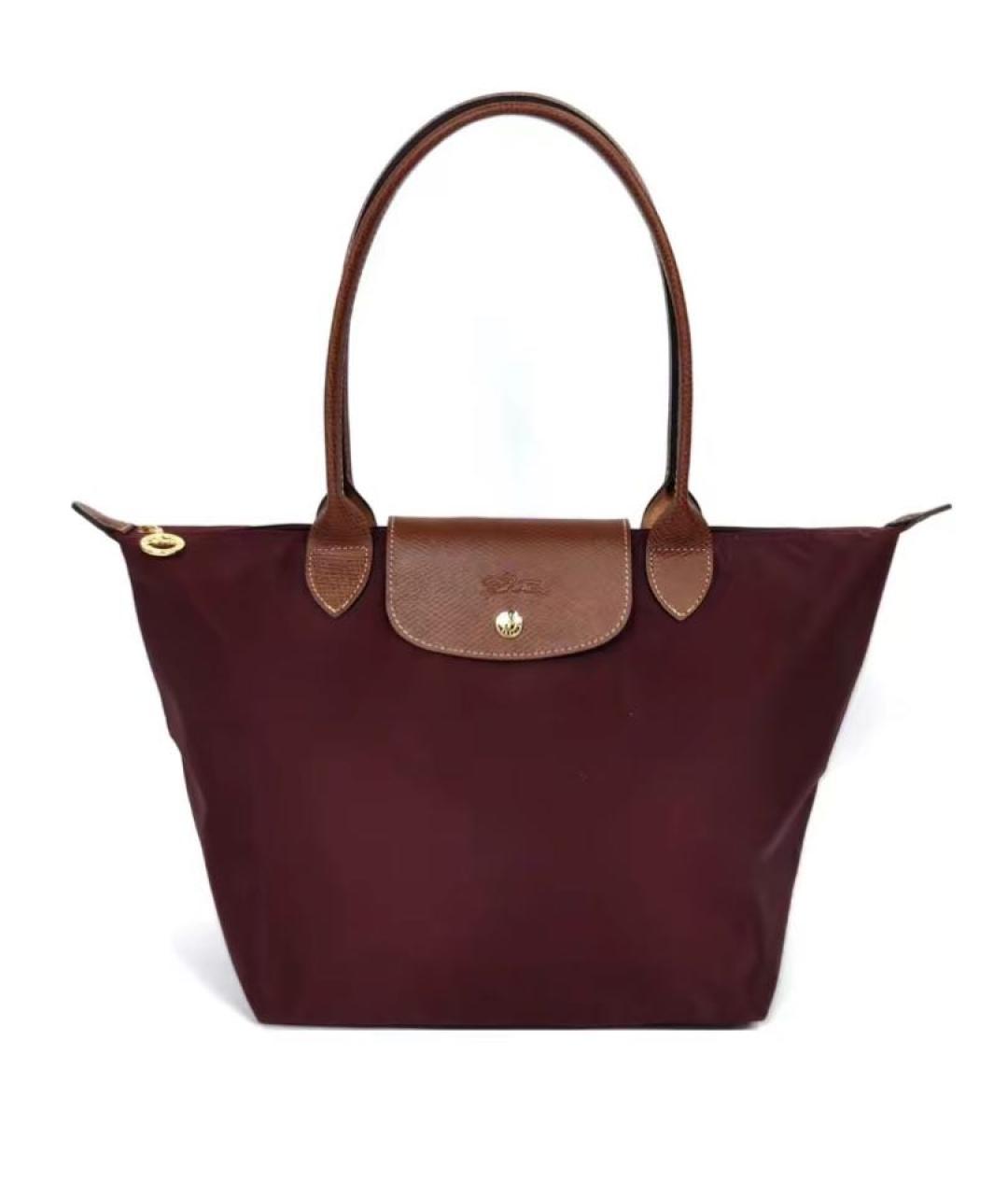 LONGCHAMP Бордовая сумка тоут, фото 6