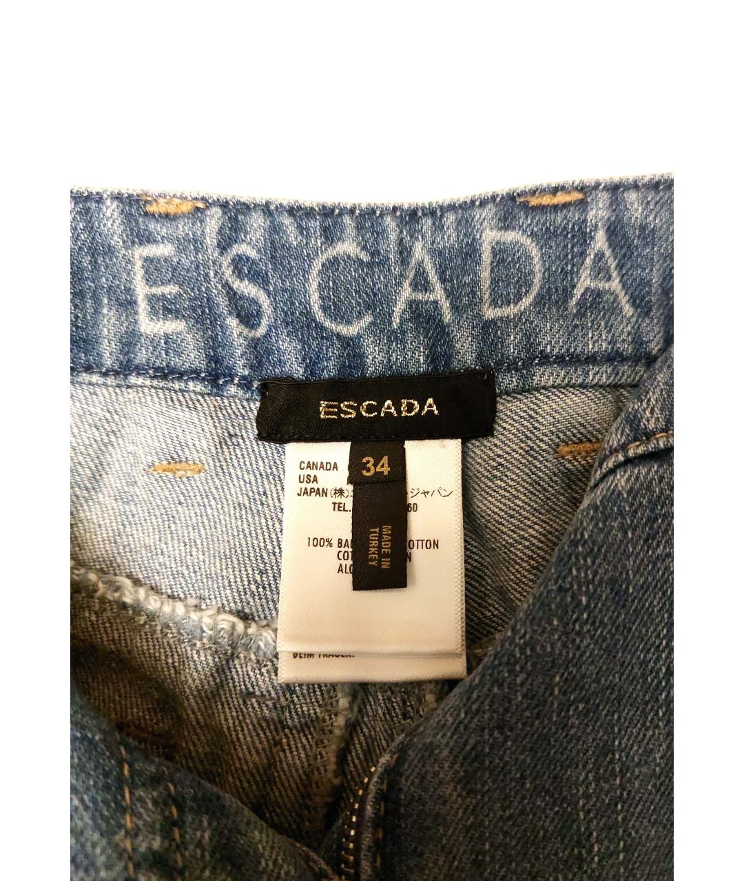ESCADA Синие деним шорты, фото 4