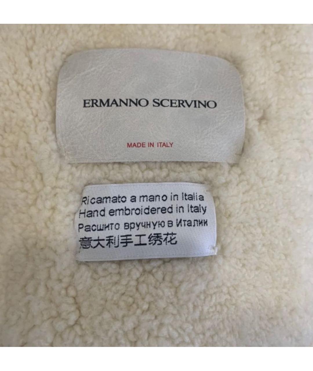 ERMANNO SCERVINO Коричневая замшевая дубленка, фото 2